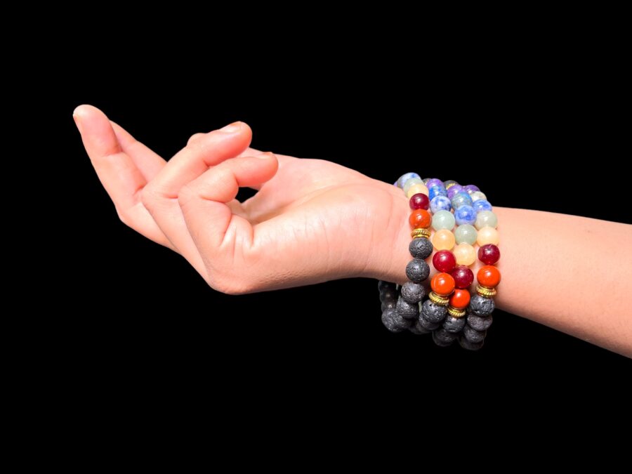 7 Chakra Lava Stone Bracelet - Image 5