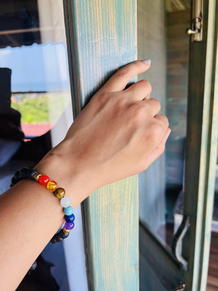 7 Chakra Lava Stone Bracelet - Image 3