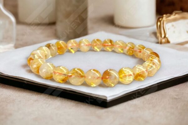 Natural Citrine Bracelet Stone of Wealth & Success