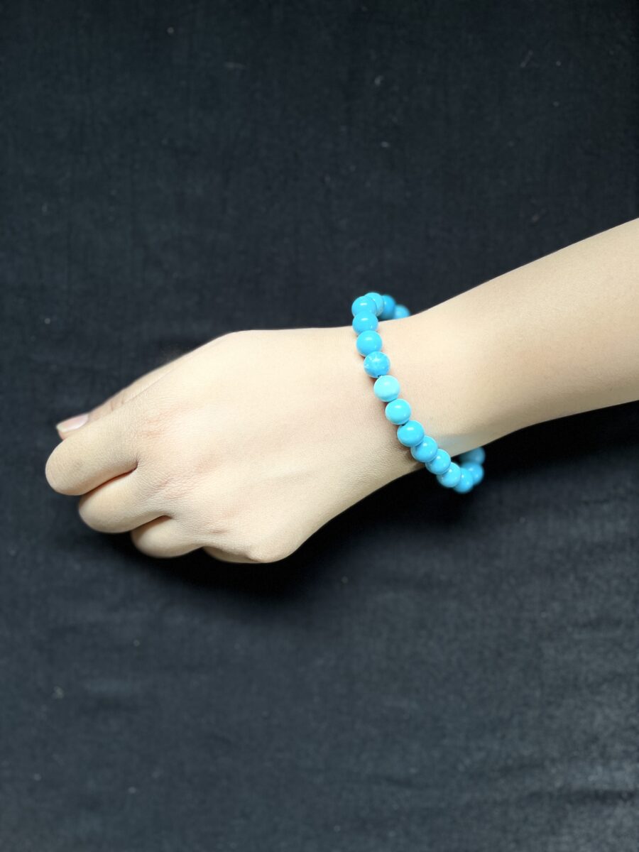 Natural Turquoise (Firoza) Bracelet - Certified - Image 3